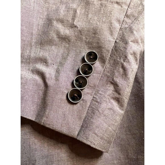 Alan Flusser Mens Two Button Suit‎ Jacket Gray Lined Single-Breasted Notch 48R - Picture 7 of 8